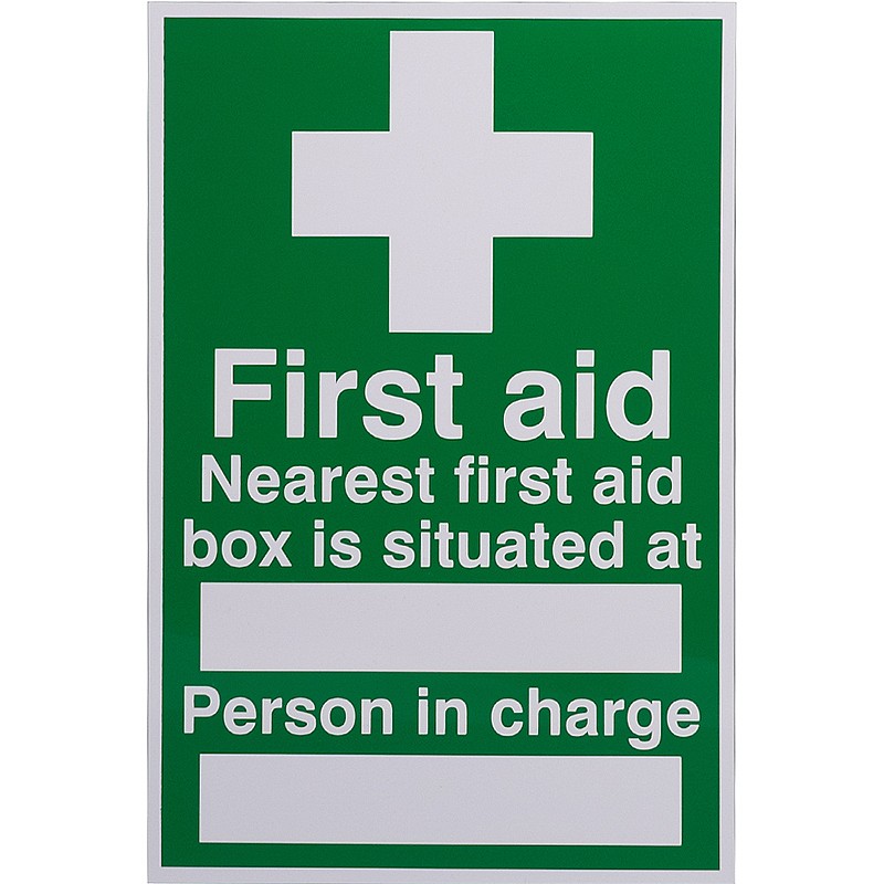 First Aid Box Situated Sign